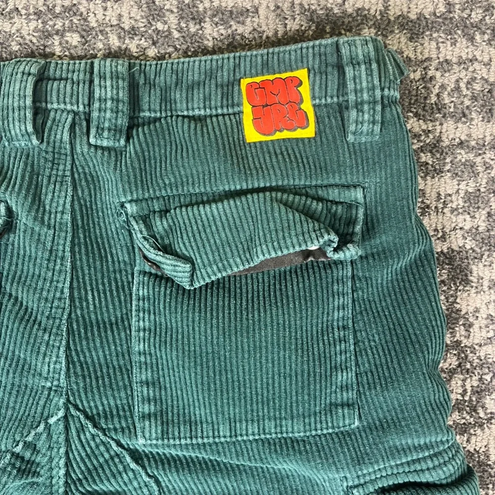 Empyre Relaxed Fit Corduroy Cargo‎ Pants Mens 28 Green Skate Streetwear Utility